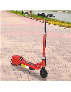 HOMCOM Folding Electric Kids Scooter Ride on Age 7-14, Red/Black 2