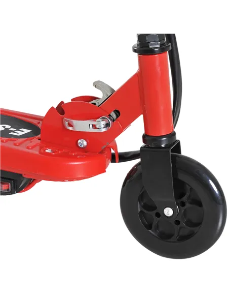 HOMCOM Folding Electric Kids Scooter Ride on Age 7-14, Red/Black