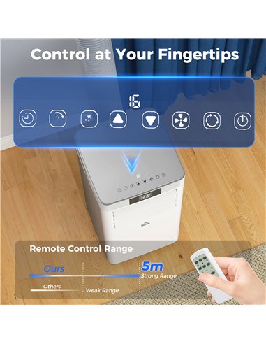 HOMCOM 10000 BTU Air Conditioning Unit, 4-in-1 Portable Air Conditioner, Dehumidifier, Cooling, Fan, Sleep Mode, with Remote Con