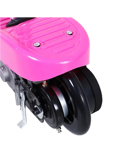 HOMCOM Foldable Electric Scooter Ride on for Kids 12V 120W W/Brake Kickstand-Pink