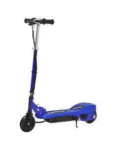 HOMCOM Folding Electric Kids Scooter Ride on Age 7-14, Blue/Black