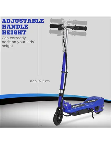 HOMCOM Folding Electric Kids Scooter Ride on Age 7-14, Blue/Black