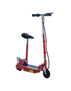 HOMCOM Foldable Electric Scooter for Teens Over 7 years old 12V Battery 120W-Red
