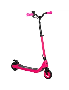 HOMCOM Electric Scooter, 120W Motor E-Scooter, Adjustable Height, Rear Brake for Ages 6+ Years - Pink