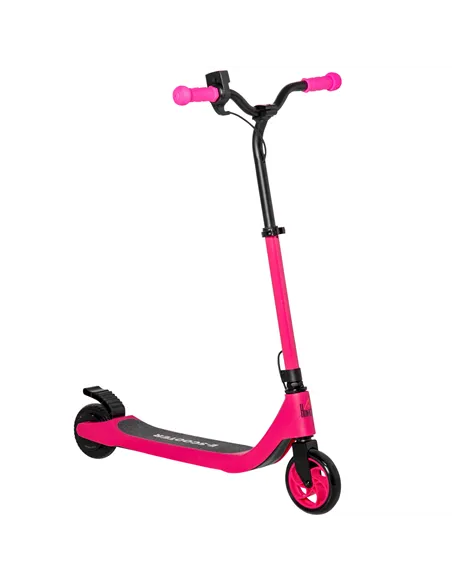 HOMCOM Electric Scooter, 120W Motor E-Scooter, Adjustable Height, Rear Brake for Ages 6+ Years - Pink