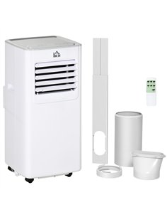 HOMCOM 7000 BTU Air Conditioning Unit, 3-in-1 Portable Air Conditioner, Dehumidifier, Cooling Fan with 2 Speeds, 24H Timer, Remo