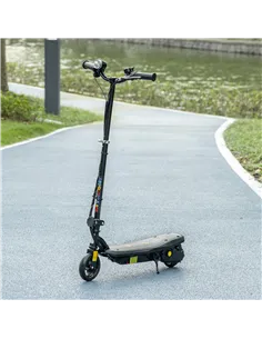 HOMCOM Foldable Electric Scooter, with LED Headlights, for Ages 7-14 Years, Black 2