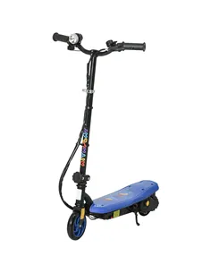 HOMCOM Foldable Electric Scooter, with LED Headlights, for Ages 7-14 Years, Blue
