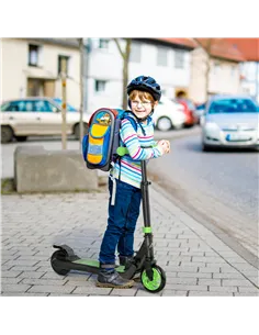 HOMCOM Folding Electric Scooter with Brake, for Ages 6+ Years, 8km/h Maximum Speed, Green 2
