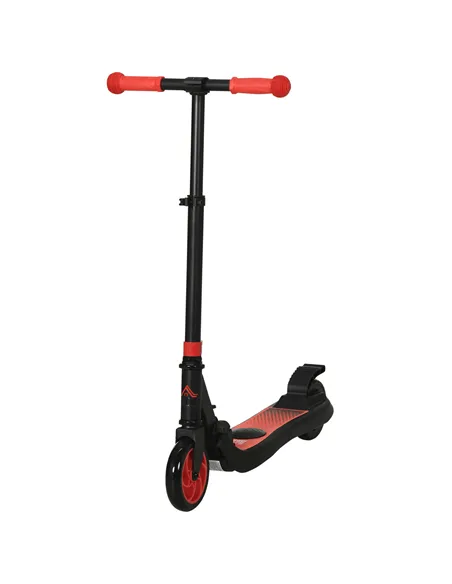 HOMCOM Folding Electric Scooter with Brake, for Ages 6+ Years, 8km/h Maximum Speed, Red