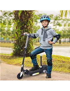 HOMCOM Powered E-Scooter Ride-On, with Brakes, Adjustable Seat, Adjustable Handlebars, Black 2