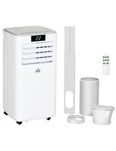 HOMCOM 7000 BTU Air Conditioning Unit, 3-in-1 Portable Air Conditioner, Dehumidifier, Cooling Fan with Remote Control, LED Displ