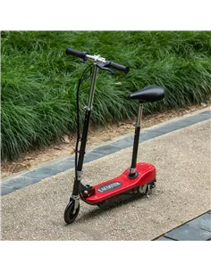 HOMCOM Powered E-Scooter Ride-On, with Brakes, Adjustable Seat, Adjustable Handlebars, Red 2