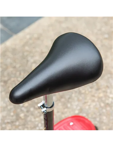 HOMCOM Powered E-Scooter Ride-On, with Brakes, Adjustable Seat, Adjustable Handlebars, Red