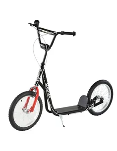 HOMCOM Kick Scooters for Kids with Adjustable Height, Anti-Slip Deck, Dual Brakes, Rubber Tyres, for Boys and Girls Aged 5+ Year