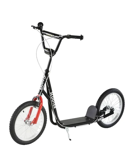 HOMCOM Kick Scooters for Kids with Adjustable Height, Anti-Slip Deck, Dual Brakes, Rubber Tyres, for Boys and Girls Aged 5+ Year