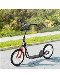HOMCOM Kick Scooters for Kids with Adjustable Height, Anti-Slip Deck, Dual Brakes, Rubber Tyres, for Boys and Girls Aged 5+ Year 2