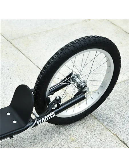 HOMCOM Kick Scooters for Kids with Adjustable Height, Anti-Slip Deck, Dual Brakes, Rubber Tyres, for Boys and Girls Aged 5+ Year