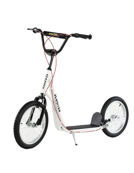 HOMCOM Kick Scooters for Kids with Adjustable Height, Anti-Slip Deck, Dual Brakes, Rubber Tyres, for Boys and Girls Aged 5+ Year