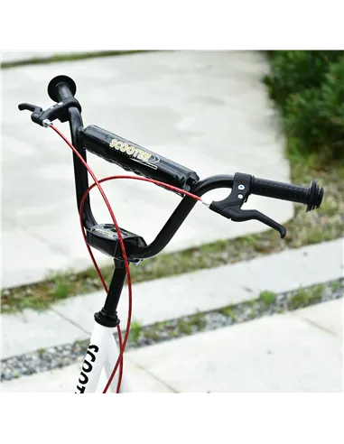 HOMCOM Kick Scooters for Kids with Adjustable Height, Anti-Slip Deck, Dual Brakes, Rubber Tyres, for Boys and Girls Aged 5+ Year