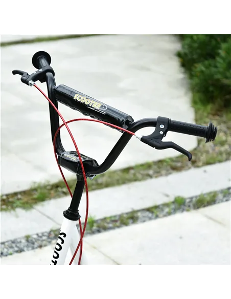 HOMCOM Kick Scooters for Kids with Adjustable Height, Anti-Slip Deck, Dual Brakes, Rubber Tyres, for Boys and Girls Aged 5+ Year
