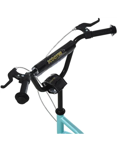 HOMCOM Stunt Scooter, Kids Scooter, 12'' Rubber Tyre Kick Scooter with Adjustable Handlebar, Dual Brakes, Blue