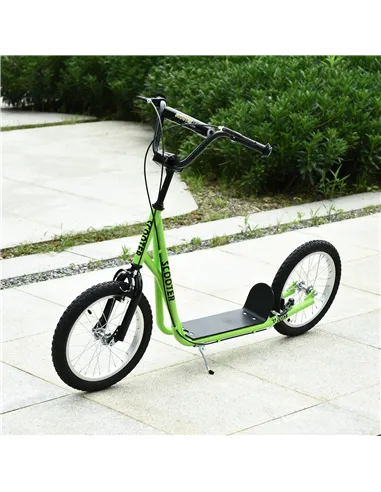 HOMCOM Kick Scooters for Kids with Adjustable Height, Anti-Slip Deck, Dual Brakes, Rubber Tyres, for Boys and Girls Aged 5+ Year