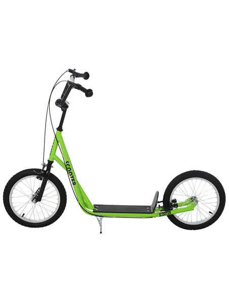 HOMCOM Kick Scooters for Kids with Adjustable Height, Anti-Slip Deck, Dual Brakes, Rubber Tyres, for Boys and Girls Aged 5+ Year