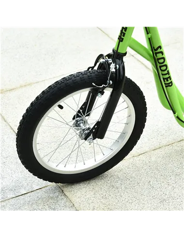 HOMCOM Kick Scooters for Kids with Adjustable Height, Anti-Slip Deck, Dual Brakes, Rubber Tyres, for Boys and Girls Aged 5+ Year