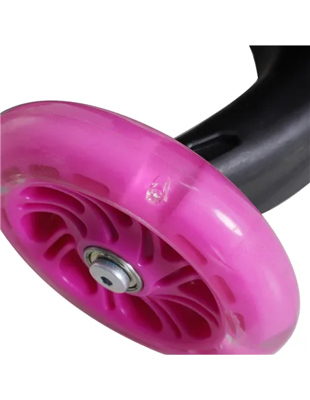 HOMCOM Adjustable Kids Toddler Scooter, with Removable Seat, Back Handle, Pink