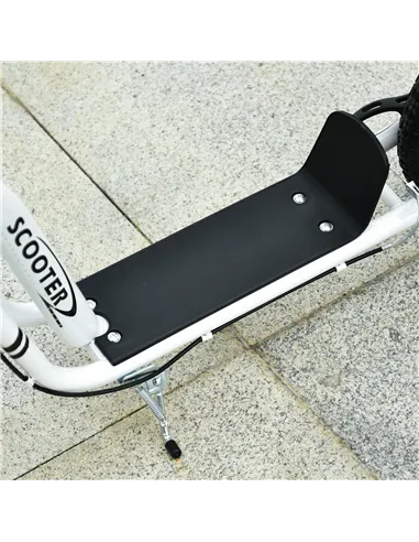 HOMCOM Dual Brakes 12" Metal frame Kick Scooter adjustable black