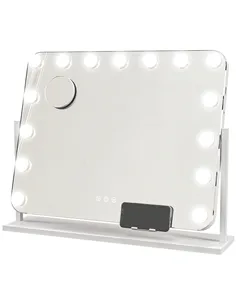 HOMCOM 14 LED bulb Tabletop Makeup Mirror, with Adjustable Settings