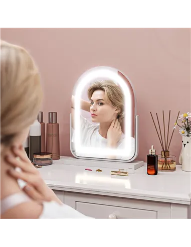 HOMCOM 33 x 44.5cm LED Vanity Mirror - White