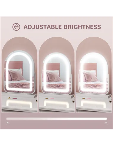 HOMCOM 33 x 44.5cm LED Vanity Mirror - White