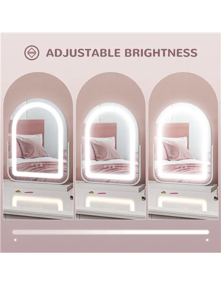 HOMCOM 33 x 44.5cm LED Vanity Mirror - White