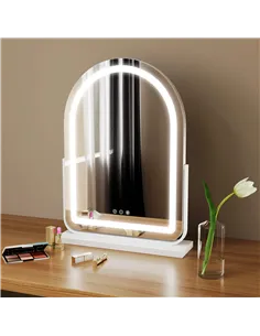 HOMCOM 43 x 59cm LED Vanity Mirror - White