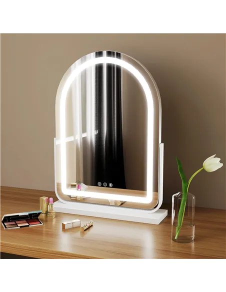 HOMCOM 43 x 59cm LED Vanity Mirror - White