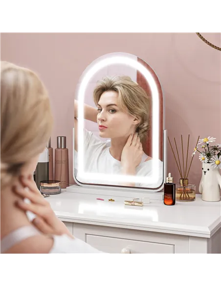 HOMCOM 43 x 59cm LED Vanity Mirror - White