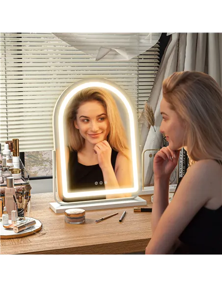 HOMCOM 43 x 59cm LED Vanity Mirror - White