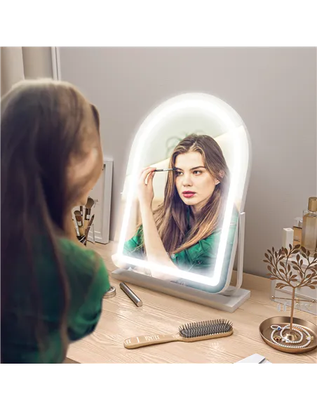 HOMCOM 43 x 59cm LED Vanity Mirror - White