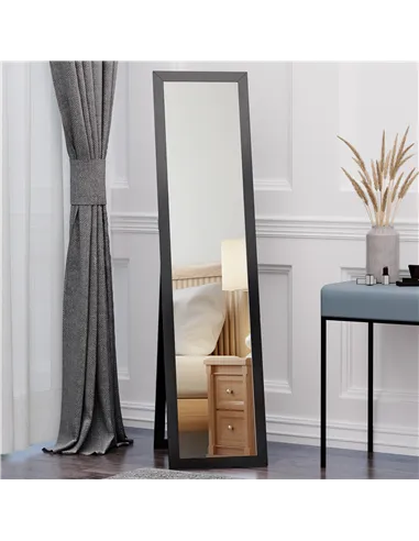 HOMCOM Full Length Mirror for Bedroom, Free Standing Dressing Mirror, Wall Mirror for Living Room, 37 x 154 cm, Black