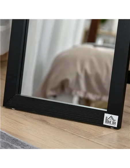 HOMCOM Full Length Mirror for Bedroom, Free Standing Dressing Mirror, Wall Mirror for Living Room, 37 x 154 cm, Black
