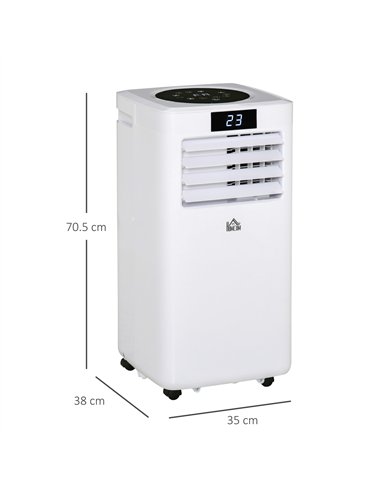 HOMCOM 10000 BTU Air Conditioning Unit, 3-in-1 Portable Air Conditioner, Dehumidifier, Cooling Fan with Remote Control, Digital 