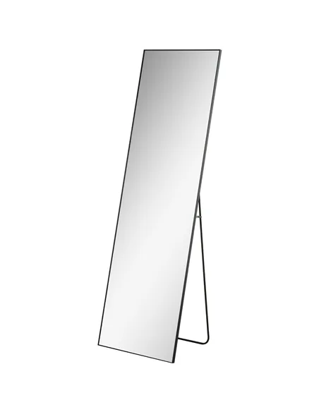 HOMCOM Full Length Dressing Mirror, Floor Standing or Wall Hanging, Aluminium Alloy Framed Full Body Mirror for Bedroom, Living 