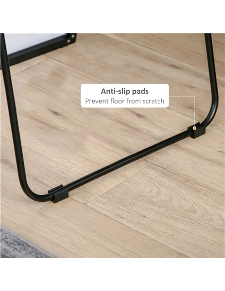 HOMCOM Full Length Dressing Mirror, Floor Standing or Wall Hanging, Aluminium Alloy Framed Full Body Mirror for Bedroom, Living 