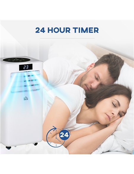 HOMCOM 10000 BTU Air Conditioning Unit, 3-in-1 Portable Air Conditioner, Dehumidifier, Cooling Fan with Remote Control, Digital 
