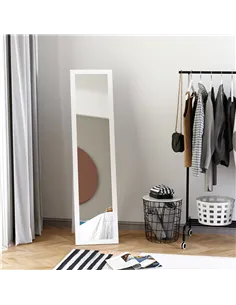 HOMCOM Full Length Mirror for Bedroom, Free Standing Dressing Mirror, Wall Mirror for Living Room, 37 x 154 cm, White 2