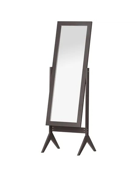 HOMCOM Freestanding Dressing Mirror Bedroom Tall Adjustable Angle 148x47cm Brown
