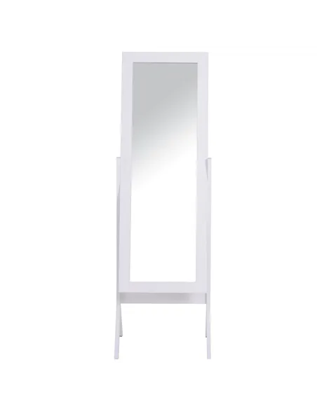 HOMCOM Freestanding Dressing Mirror Bedroom Tall Adjustable Angle 148x47cm White
