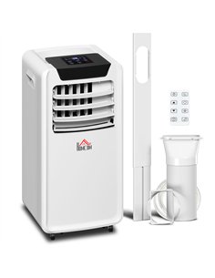 HOMCOM 10000 BTU Air Conditioning Unit, 3-in-1 Portable Air Conditioner, Dehumidifier, Cooling Fan with Remote Control, LED Disp